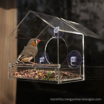 Acrylic Clear View Window Bird Feeder